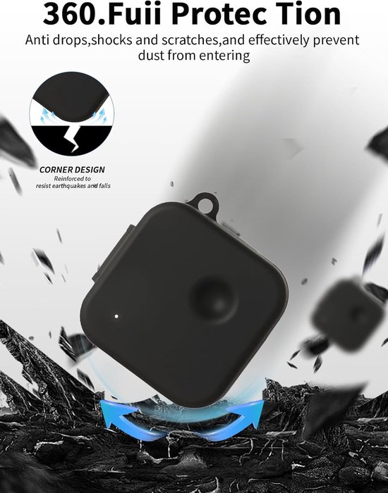 hoes voor Nothing Ear (3) draadloze in-ear hoofdtelefoon, schokbestendig, toergy waterdicht, zacht en duurzaam, met koord, sleutelhanger en reinigingstool, zwart — afbeelding 5
