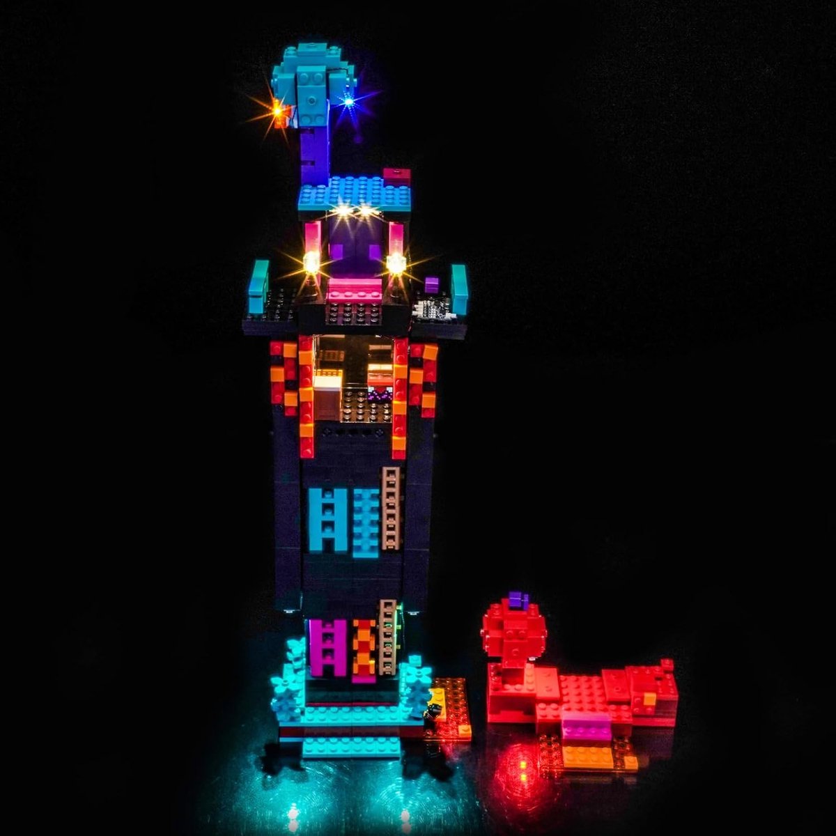 compatibel met Lego 21279 The Enderman Tower met schakelmodule (geen model), decoratieset compatibel met Lego The Enderman Tower, creatief speelgoed