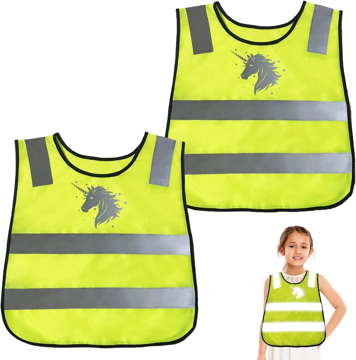 2x veiligheidshesje voor kinderen (3-12 jaar)