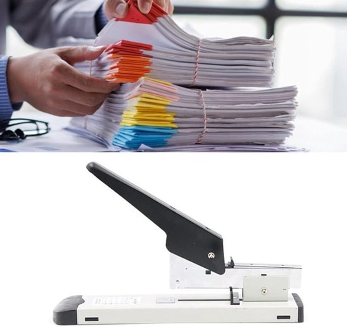Heavy Duty Nietmachine - Kantoor nietmachine - Papier nieten - Robuuste aluminium constructie - 100 vel - Zilverkleurig