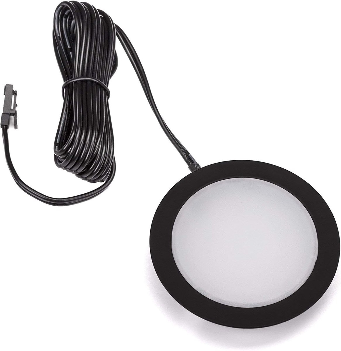 5 stuks LED-inbouwspot Giulia, zwart, ultraslim 65 x 12 mm / 12V