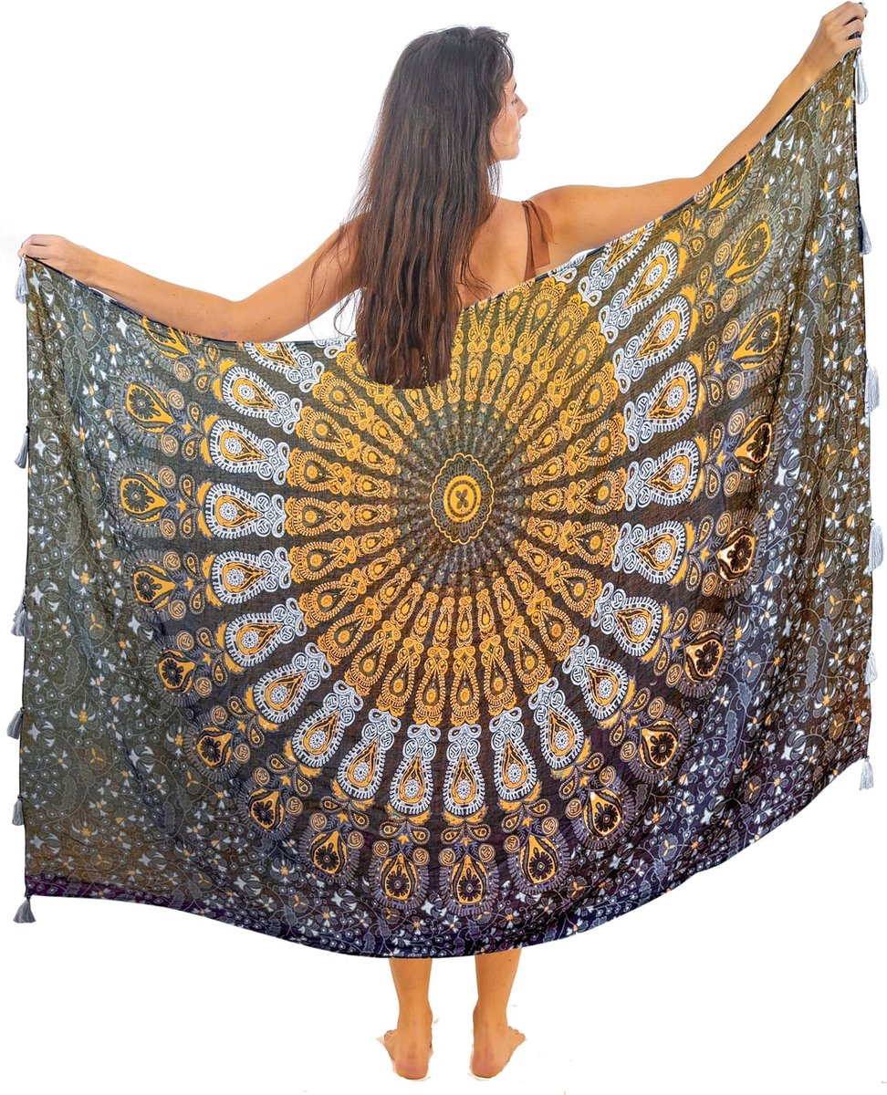 Strand Sarong voor Dames - Boho Chic Mandala Pareo - Bikini Bedekken - Badpak Sjaal