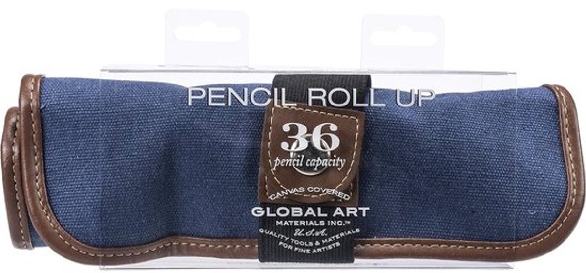 Rolhoes voor Tekenbenodigdheden en Potloden - Stevig Denim Canvas - Opbergcase voor Kunstenaars