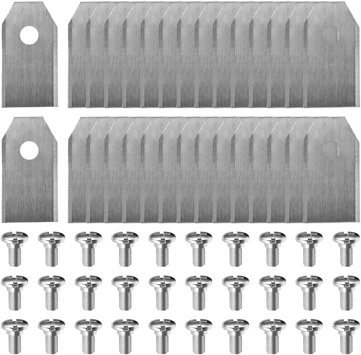 Messen compatibel met de robotmaaiers uit de serie i105E, i110E, H1500E, H3000E-VF, X315E en X390E serie, inclusief schroeven met schroefdraadbevestiging.