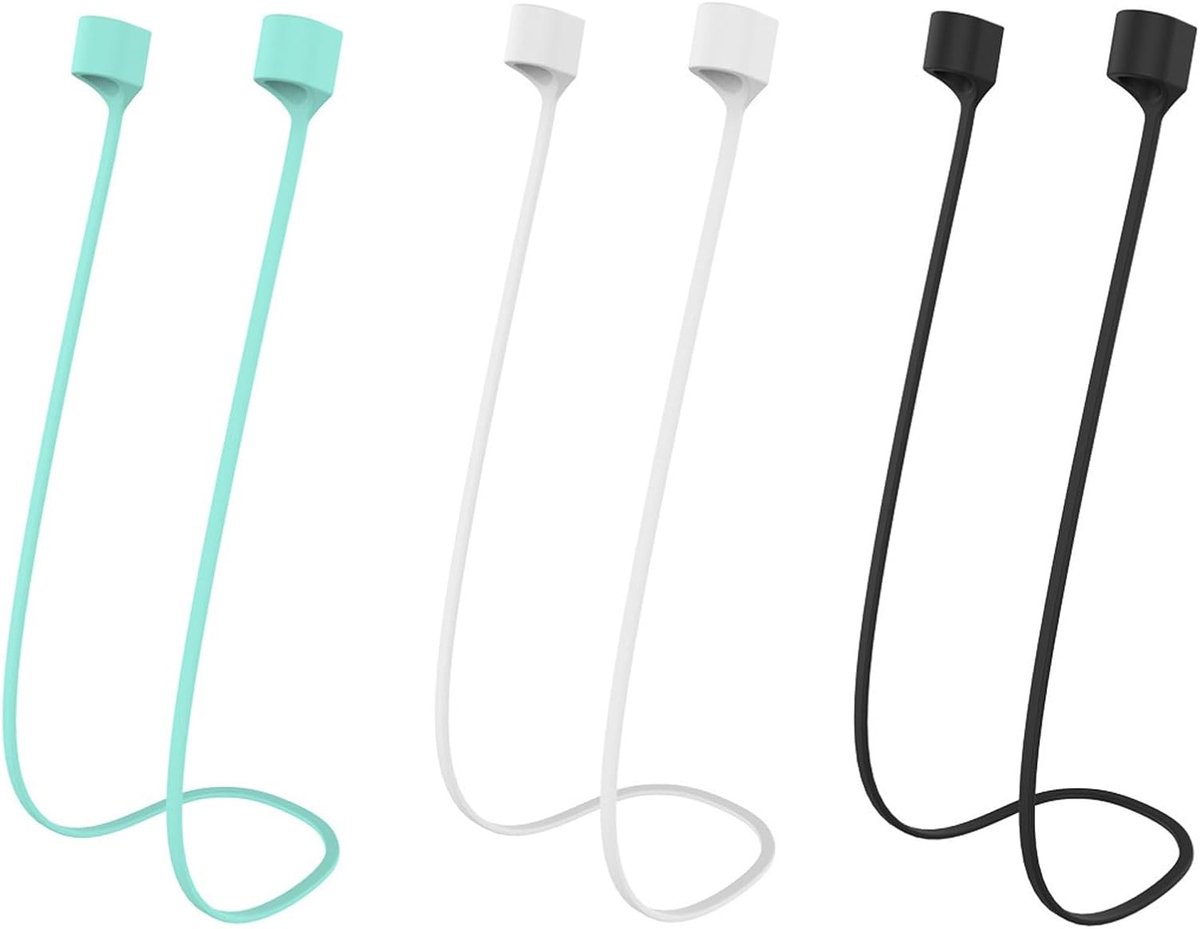 3 stuks anti-verlies sleutelband voor AirPods, AirPods-riemen, magnetische riemen, anti-verlies, accessoires voor AirPods, 70 cm, voor Air-Pods en draadloze hoofdtelefoon (3 kleuren)