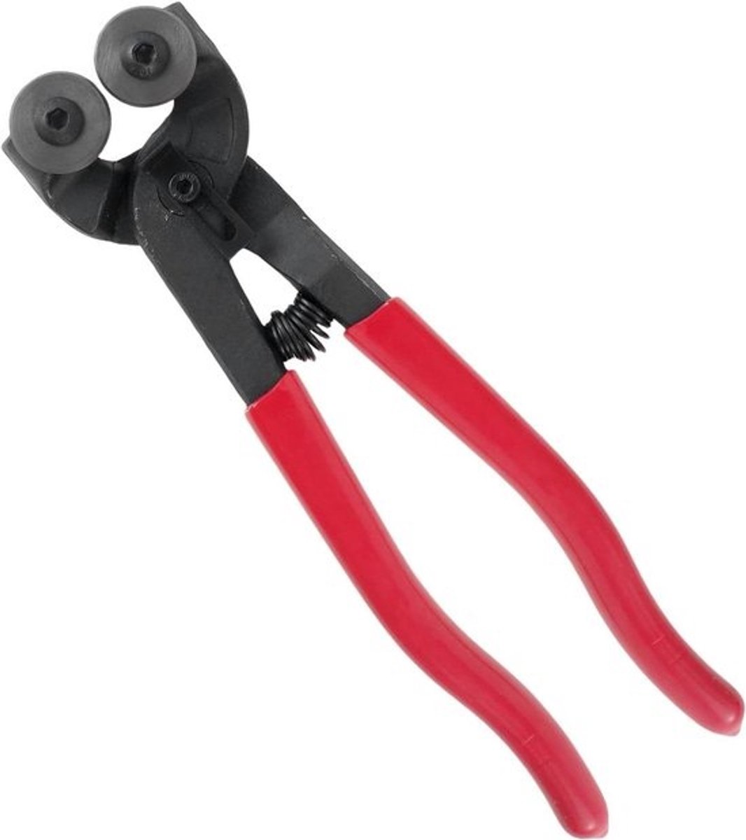 Tegeltang - Mozaïekgereedschap Glassnijder - Tegels Snijden - Ergonomische PVC Handgreep - 18 cm Zaagdiameter - Rood