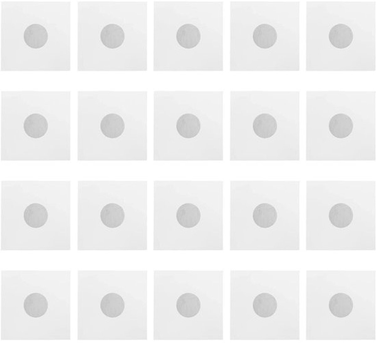 Platenhoezen - Vinyl beschermers - Collectie bewaren - Premium papier - 20 stuks - Wit