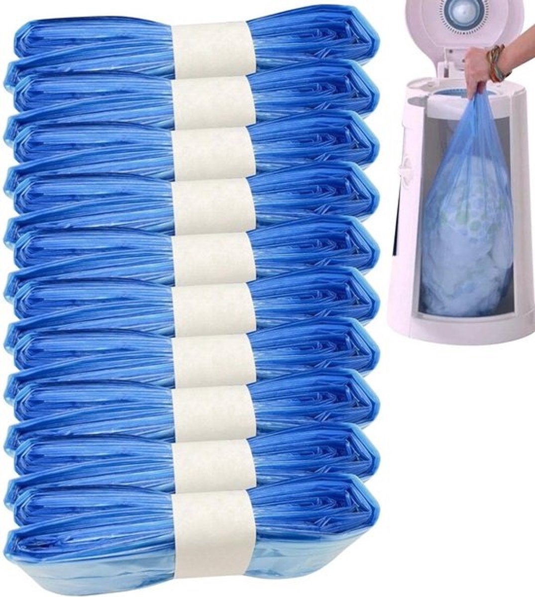 Afvalzakken Luiers - Luier Vuilniszakken - Geurvrij Houden - Anti-scheur Materiaal - 10 Stuks - Wit