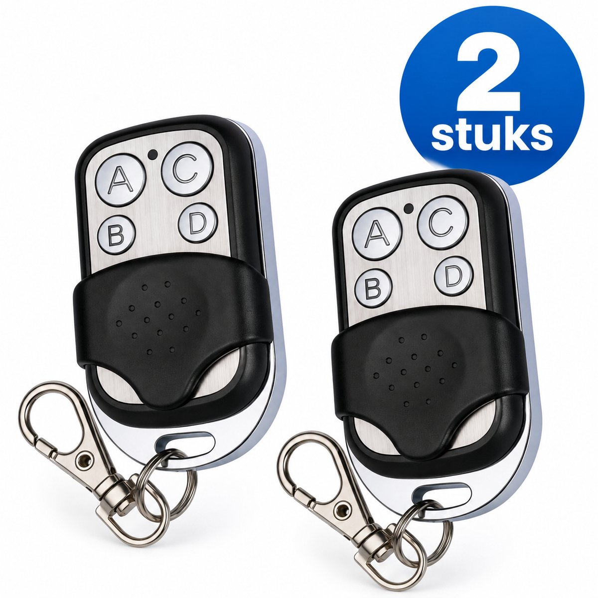 Yemtech® 2 Stuks Vervangende handzender - Alternatieve Handzender - 433 MHz fixed code - Afstandsbediening - Garagedeur motor opener - Garagepoort Opener - Fixed code -50 tot 80 m Bereik