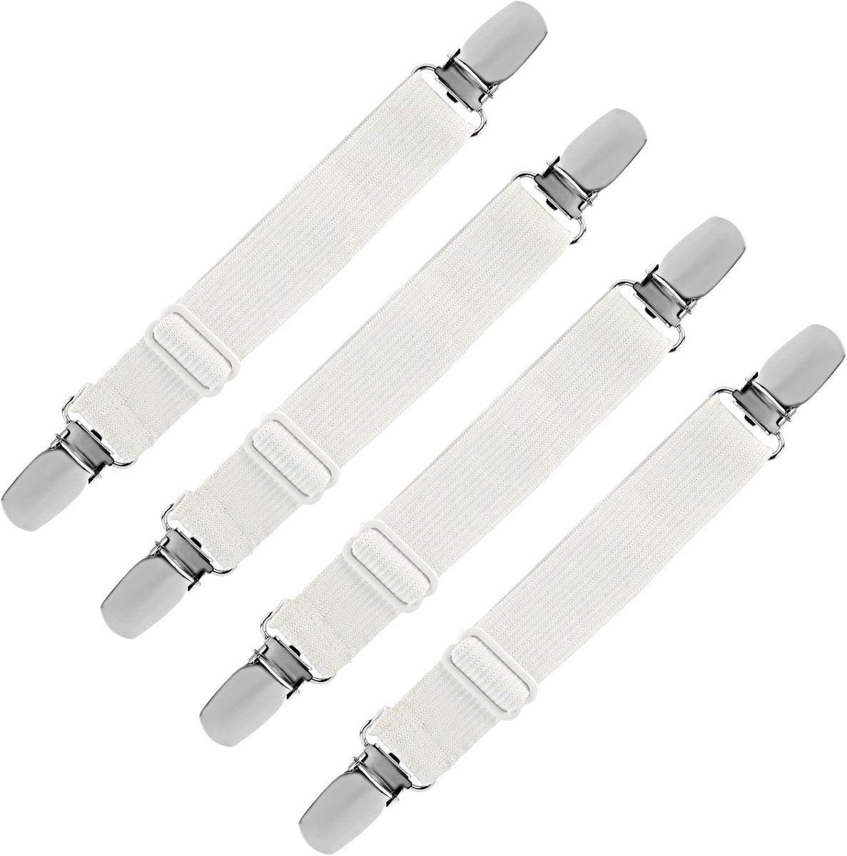 Dailygoods- Strijkplankspanners 4 Stuks - Verstelbare Bedlakenspanners