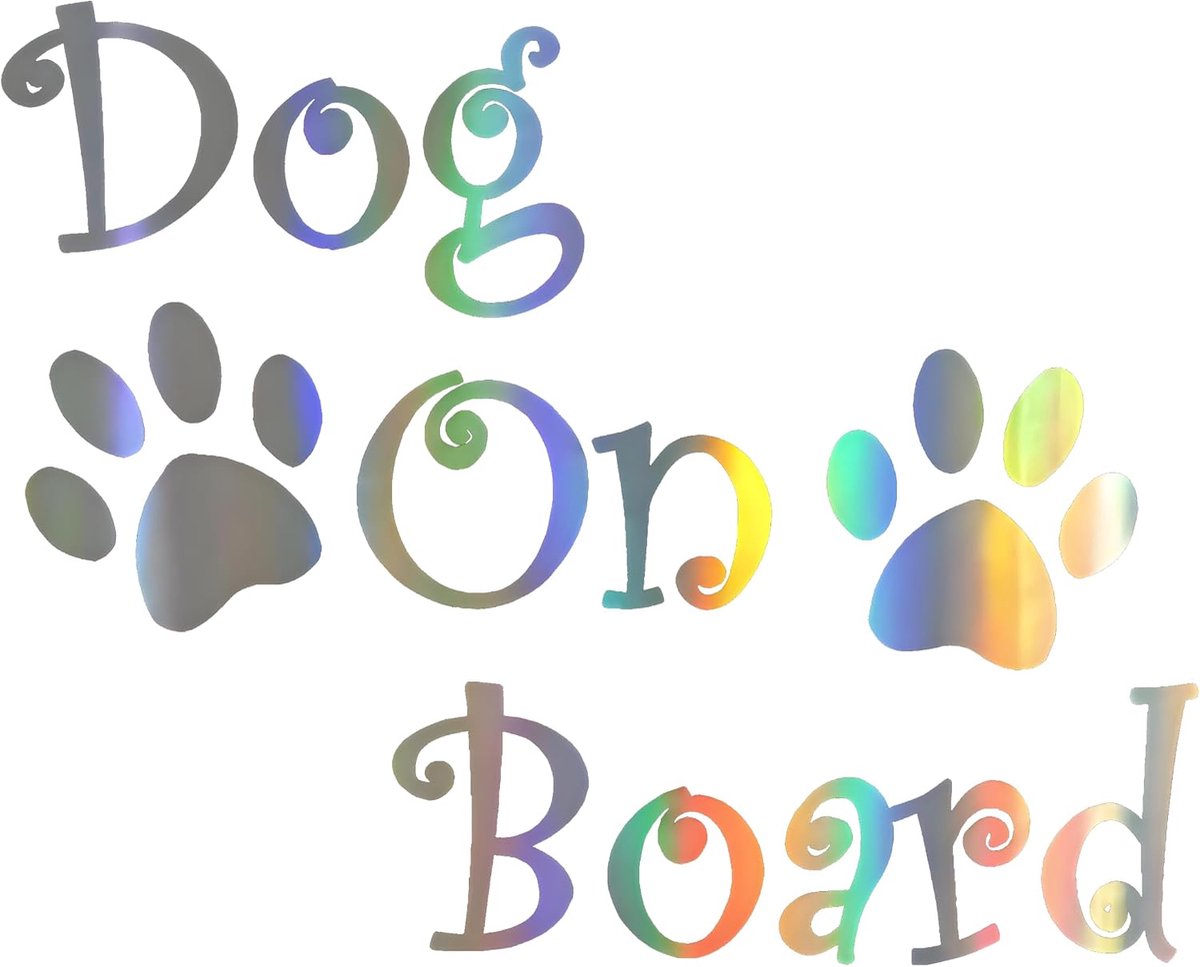 Dog On Board autosticker, waterdichte pvc-sticker met pootdesign, decoratieve stickers voor auto, laptop, koelkast, meubels, 22 cm