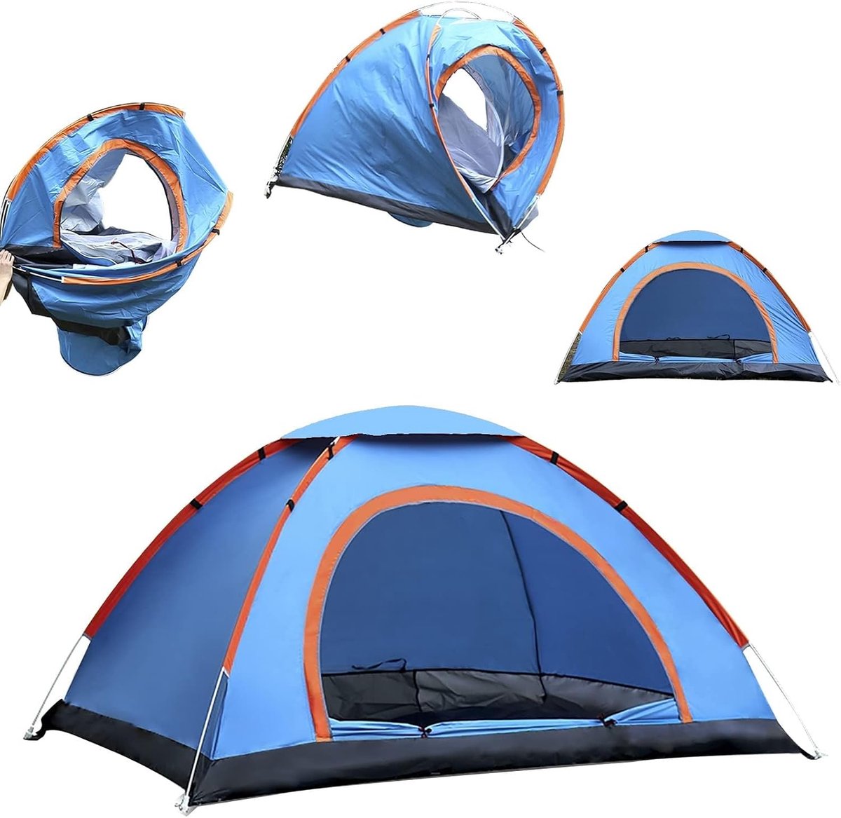 Tent voor 2 personen, waterdicht, automatische campingtent, winddicht, ultralichte werptent voor 2 personen, voor strand, outdoor, reizen, wandelen, vissen