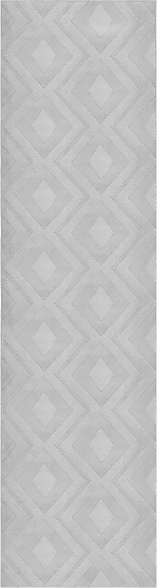 Beliani KEVIREL - Vloerkleed - Grijs - 80 x 300 cm - Jaquard
