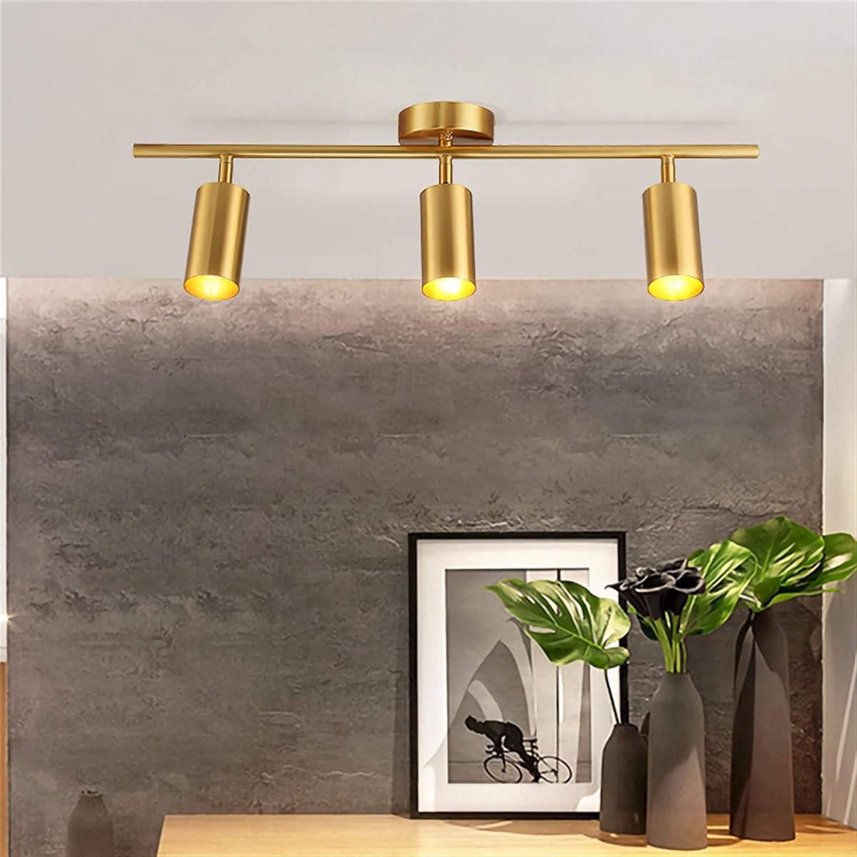 3 lichten Modern Goud LED Spotlicht Downlight Surface Flush Mounted Plafondlicht voor Keuken Eetkamer Spotlight Foto Licht Huiskamer Focuslicht weergeven