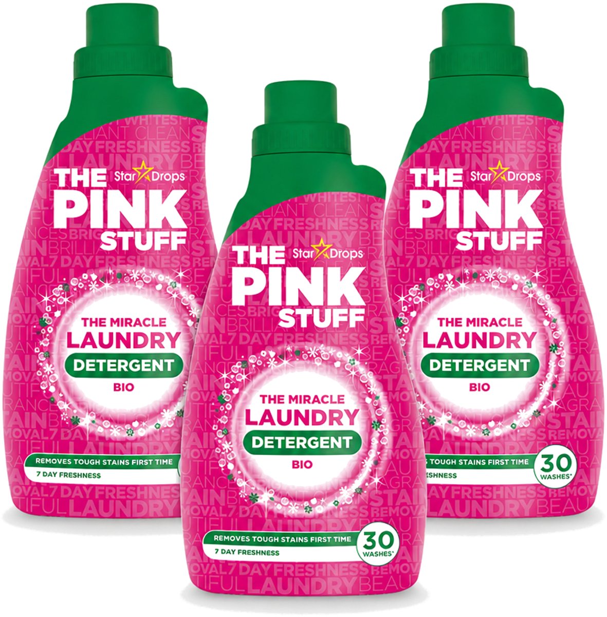 3 x The Pink Stuff BIO - Wasgel - Wasmiddel - Biologisch - 30 Wasbeurten - 960ml - Voordeelverpakking - 3 stuks