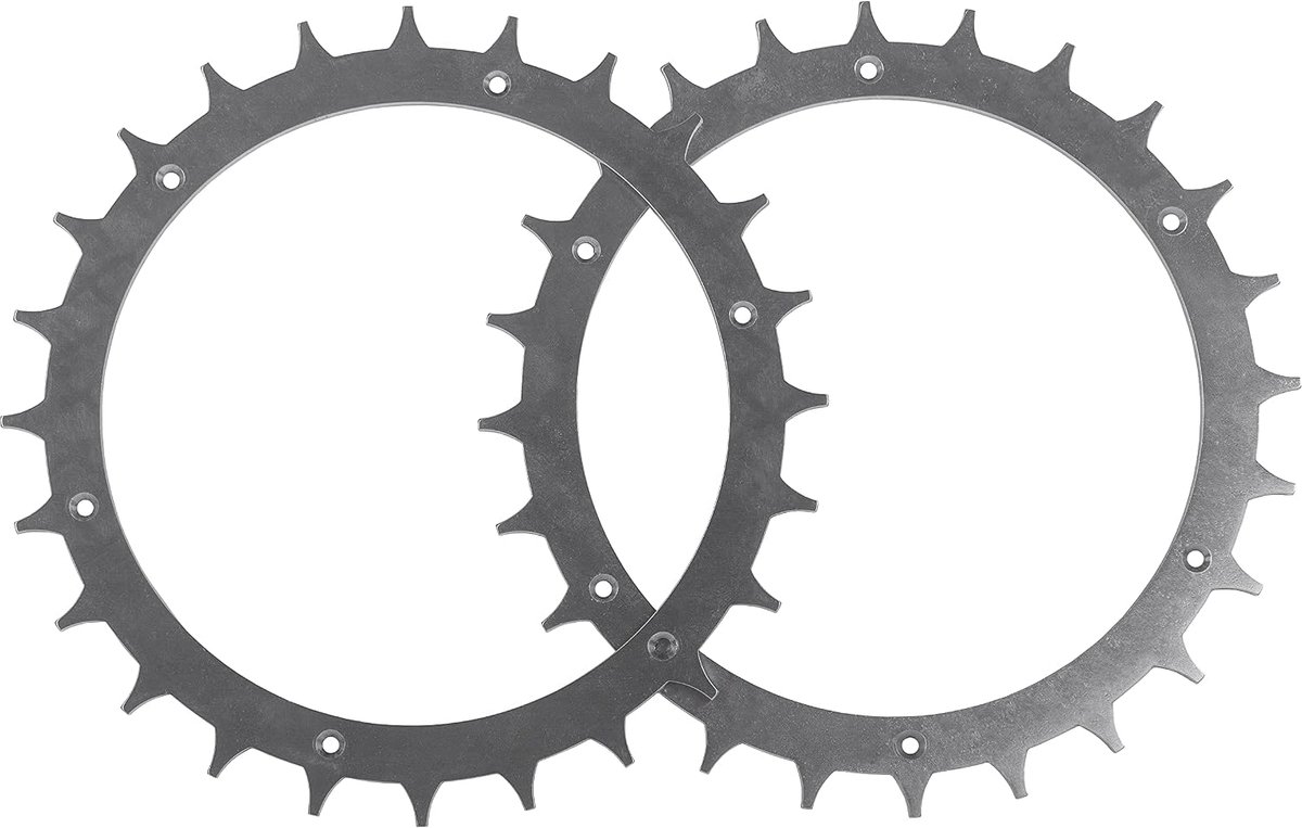 Robotspikes van roestvrij staal voor modellen Bosch 400/350, 3 mm, diameter 173 mm, accessoires voor robotmaaier met 12 x roestvrijstalen schroeven, spikes ontbraamd