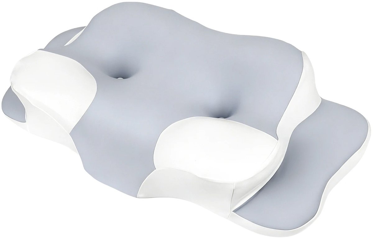 Mosh Stories Ergonomisch Traagschuimkussen – Orthopedisch kussen - Memory Foam - Verkoelende Hoes - Contourkussen Zij/Rugslapers