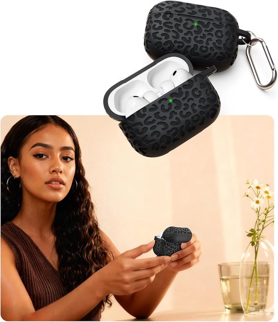 Luipaardprint voor AirPods Pro 3 Hoes, Black — afbeelding 3