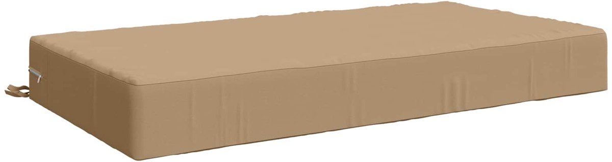 vidaXL Zitkussen - SOEST - 100% - Polyester - Zand - 120 - x - 60 - x - 15 - cm