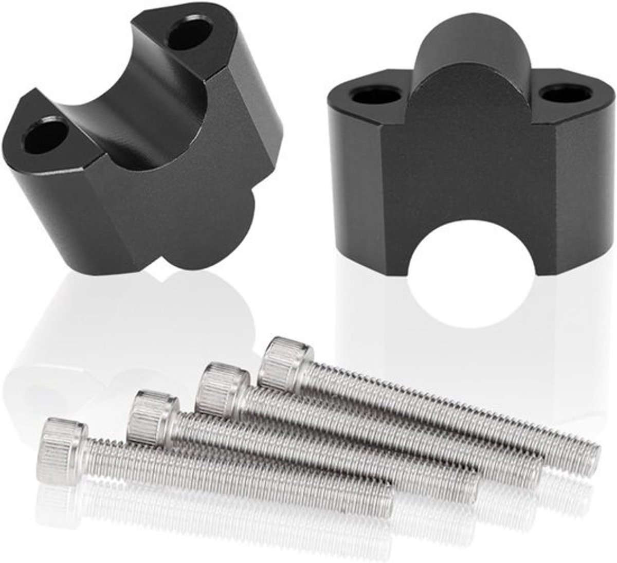 Stuurverhoger Motorfiets - Stuur Riser - Comfortabeler Rijden - CNC Aluminium - 30mm Verhoging - Zwart