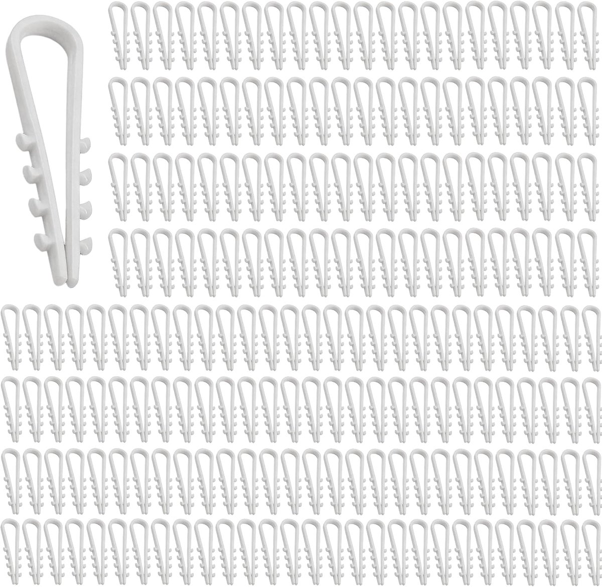 Kabelclips, wit, 3-13 mm, zacht kunststof, voor het bevestigen van draden