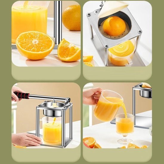 Hand Citruspers - Fruit Pers - Vers Sap Maken - Zware Kwaliteit - 30x25x13 cm - Multicolor — afbeelding 3