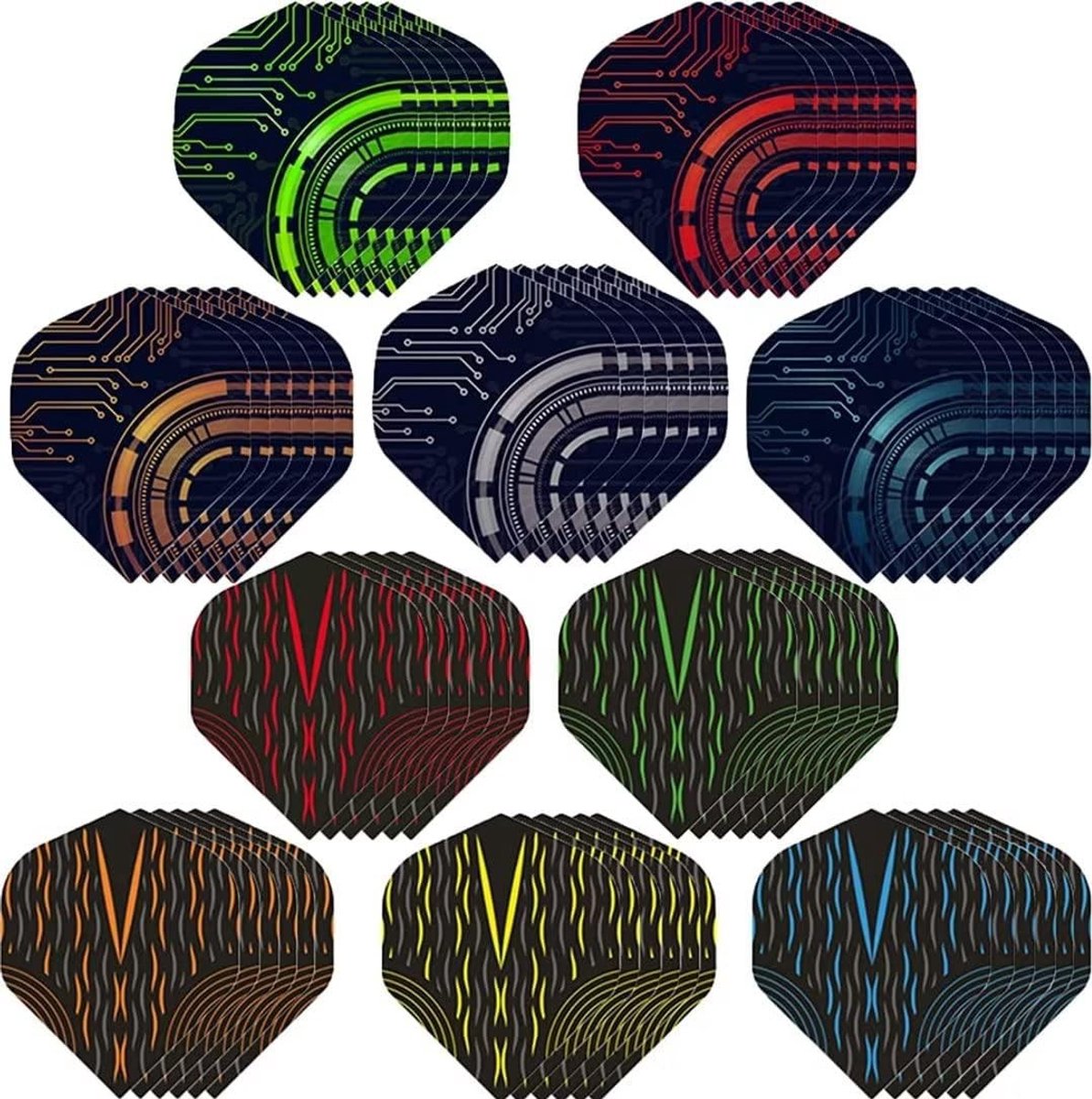 Standaard Dart Flights - 60 Stuks van Plastic voor Precisie en Betrouwbaarheid in Darten