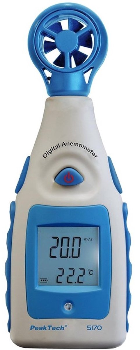 Digitale Anemometer - Windmeter voor Windsnelheid en Windchill met Temperatuurmeting