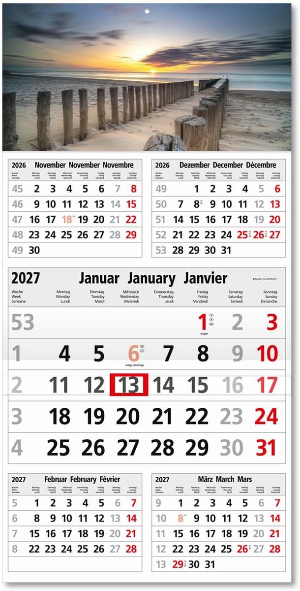 5 maandenkalender 2027 Zee & Duinen – tr437