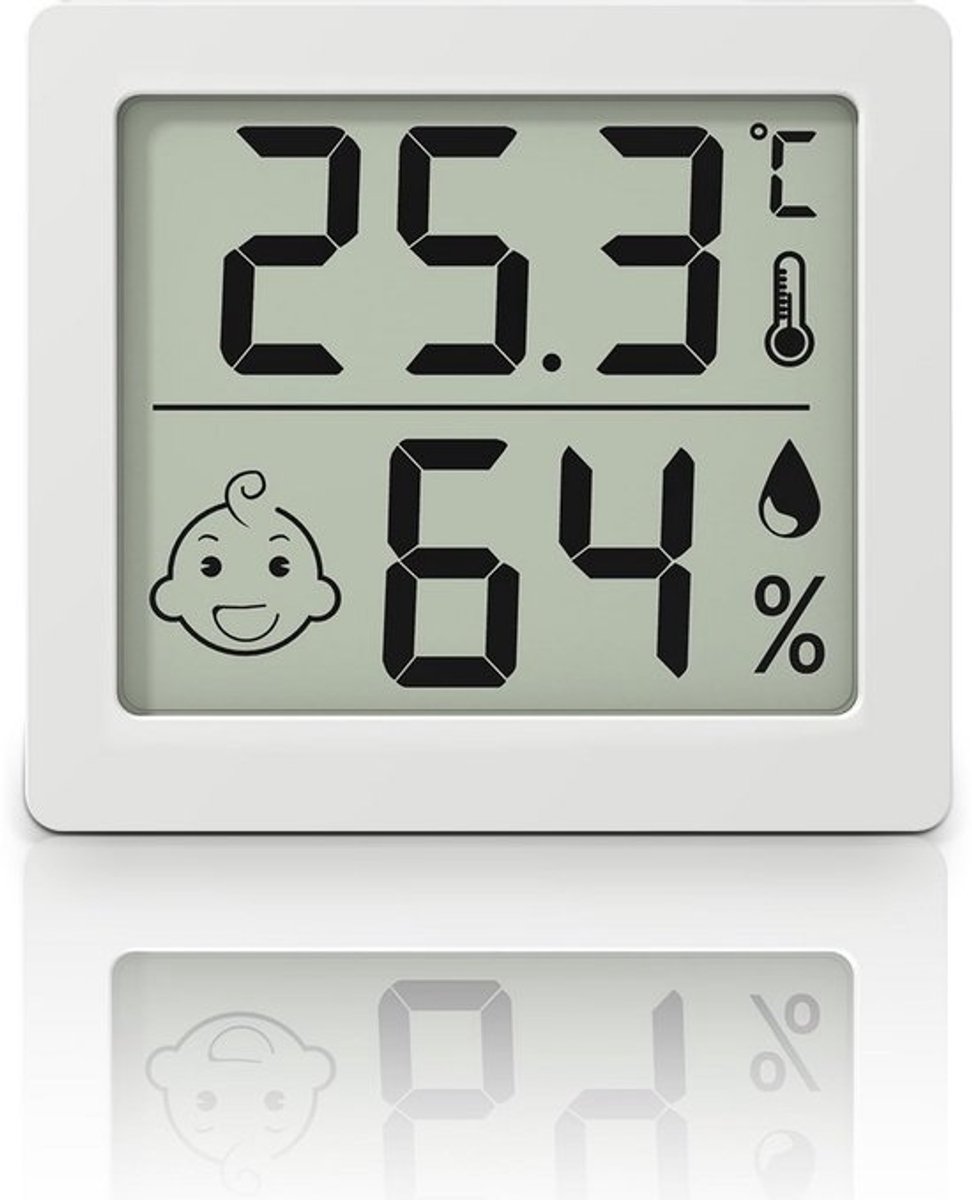 Digitale thermometer en hygrometer voor binnen - Nauwkeurige temperatuur- en vochtigheidsmeter met digitaal display