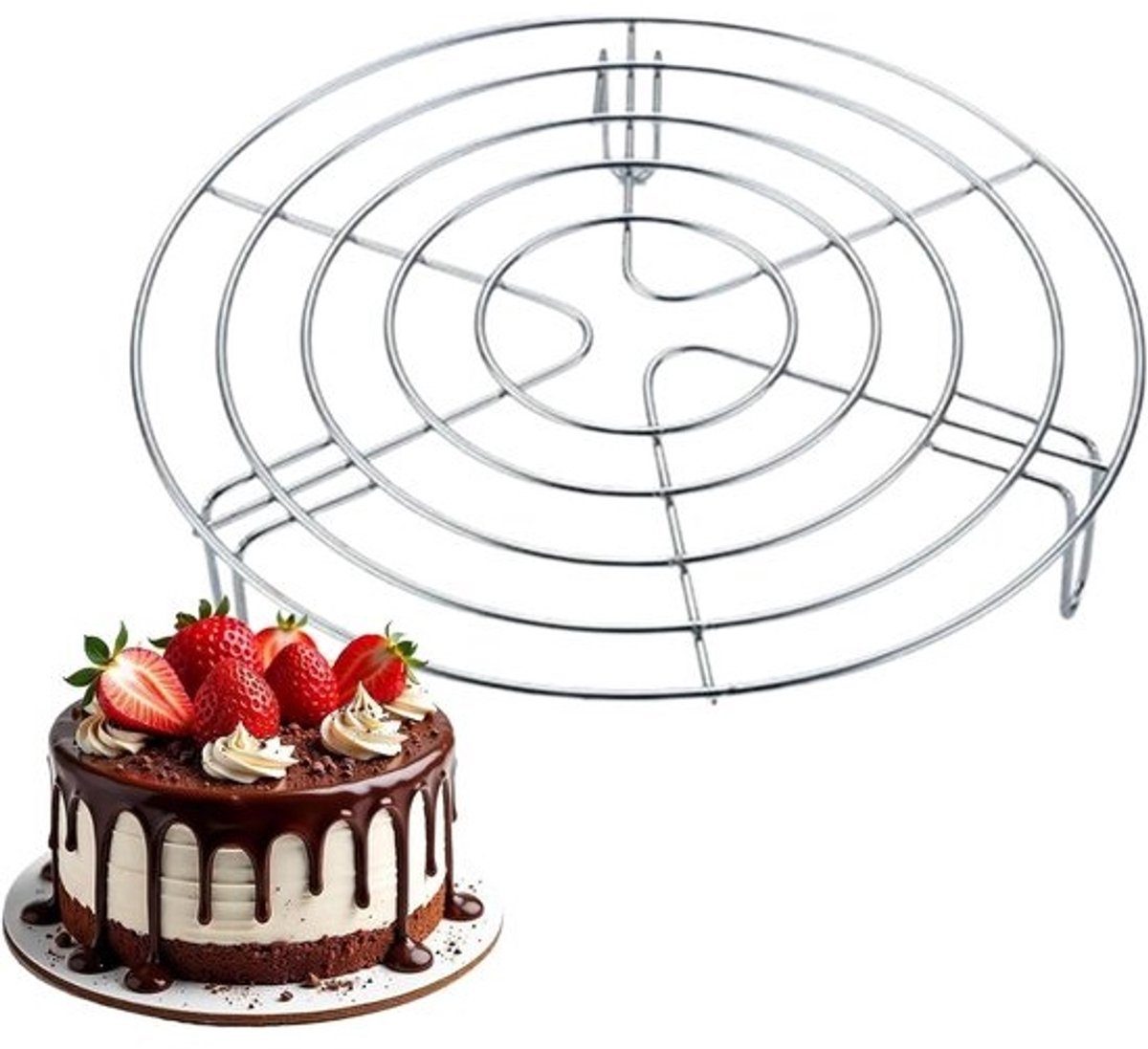 Stoomboot Kookrek - RVS Bakrek - Voedsel Stomen - Food-Grade Roestvrij Staal - 235 x 55 cm - Zilver