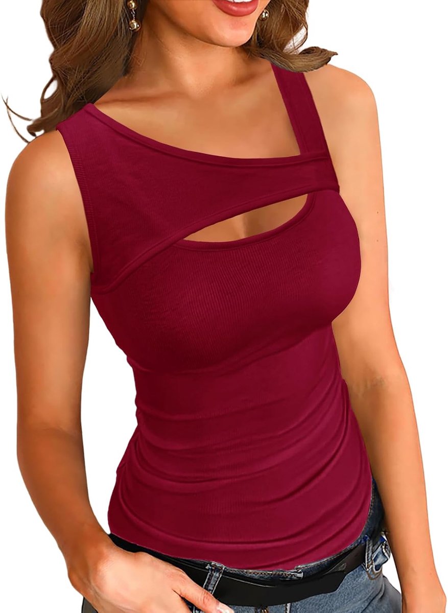 Dames ronde hals basic tanktop eenvoudige effen kleur top lente zomer klassieke tanktop