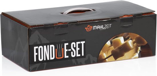 Gietijzeren fondueset voor 6 personen | 2 liter | fondueset 13-delig met brander en vorken | fondueset, kaasfondueset, vleesfondueset, chocoladefondueset (rood geëmailleerd) — afbeelding 5