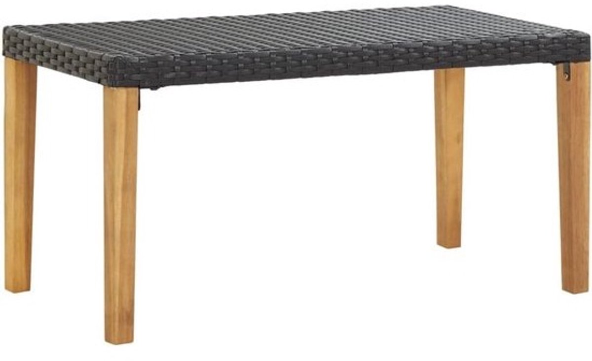 Duurzame Tuinbank 120 cm Poly Rattan en Acaciahout voor Buiten