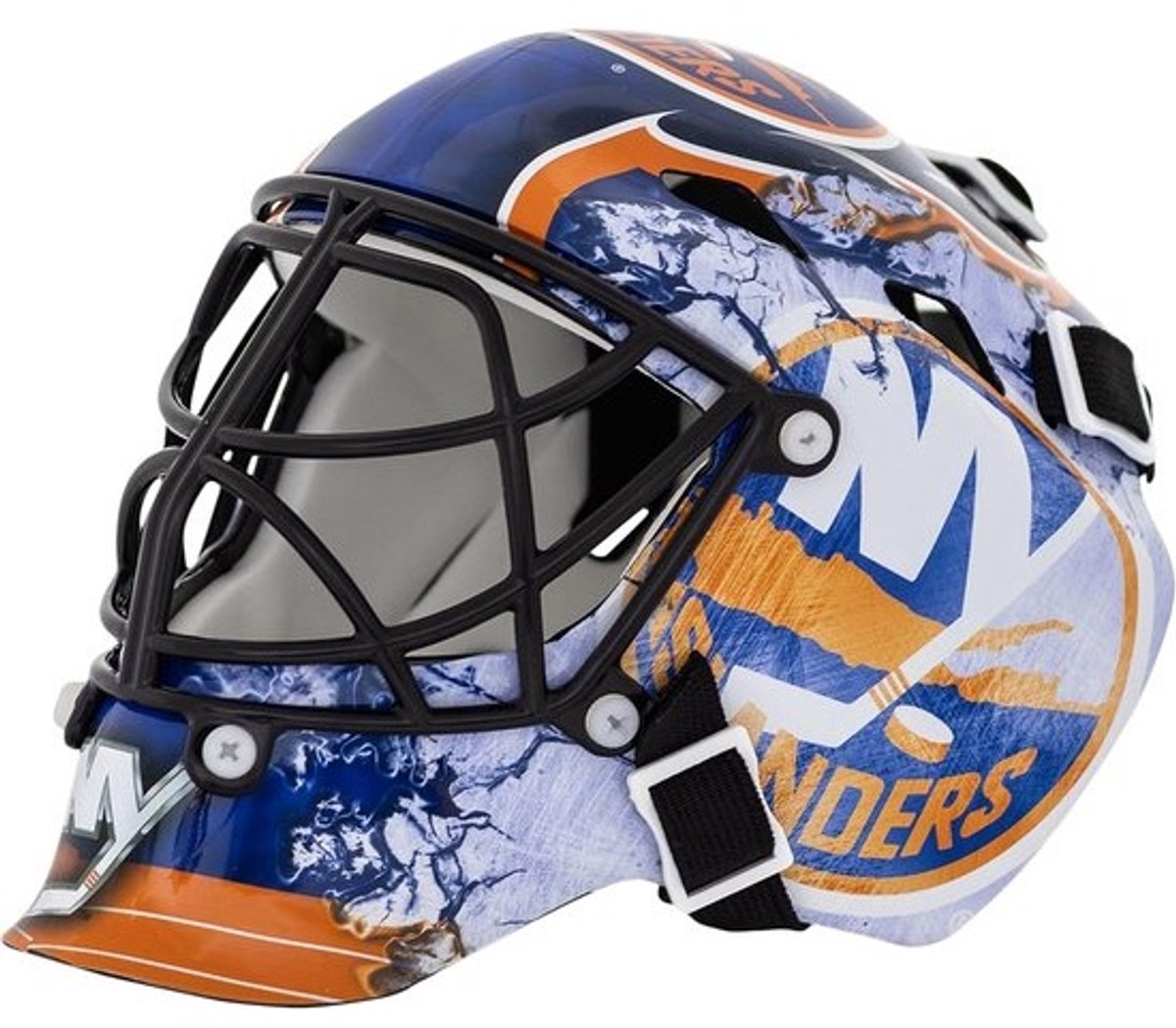 Mini Hockey Goalie Mask met Standaard - Officieel NHL Team Logo Decoratie