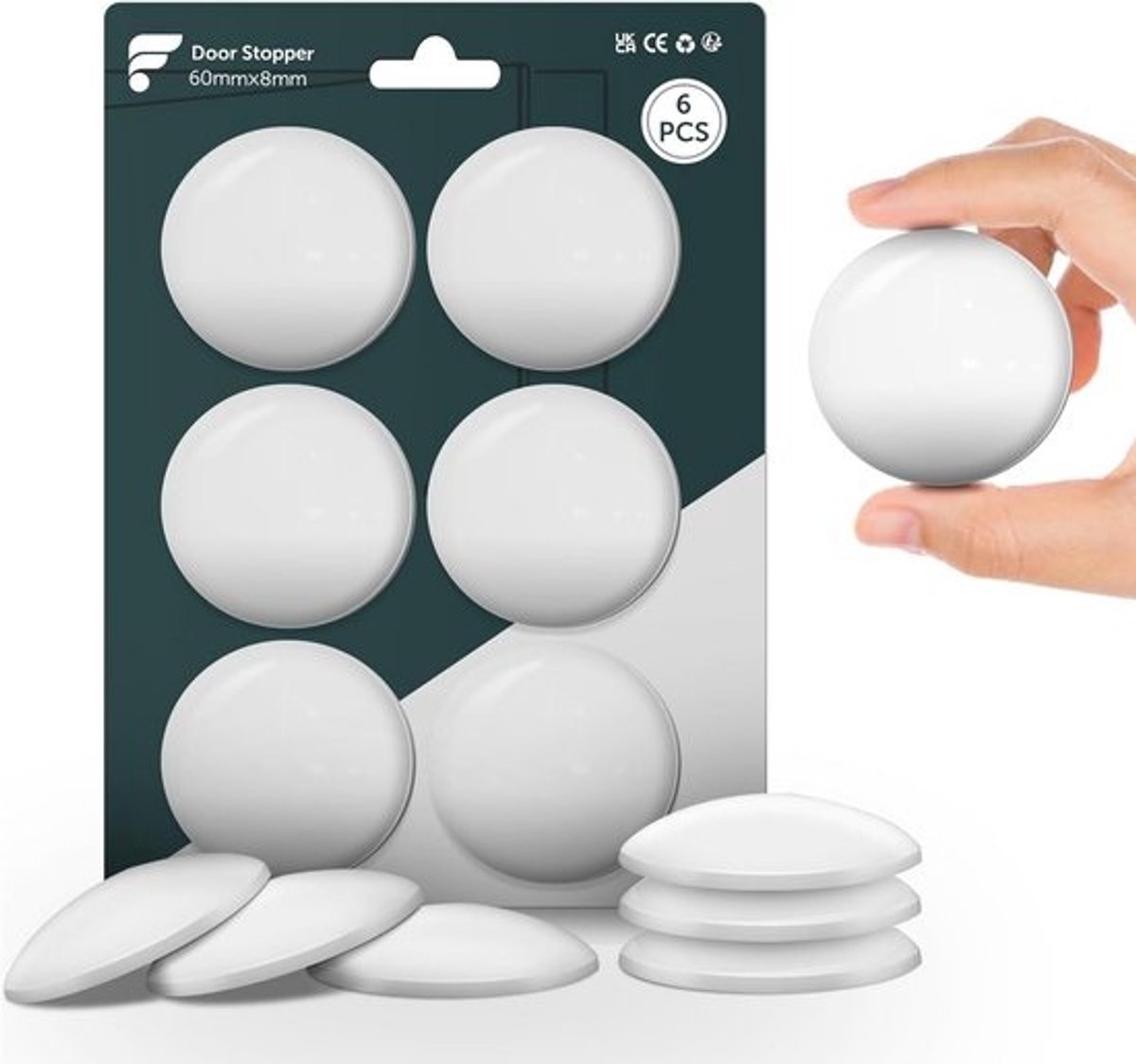 Zelfklevende Deurstopper Set - 6 Stuks Wandbeschermers voor Optimal Bescherming