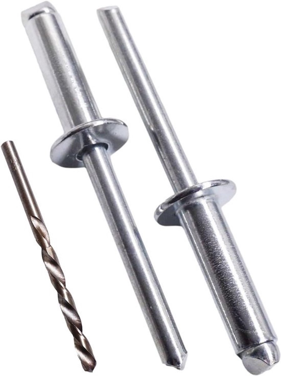 Blinde Klinknagels - Popnagels Stalen - Metaal Verbinden - Verzinkt Staal - 6x18 mm - Zilverkleurig