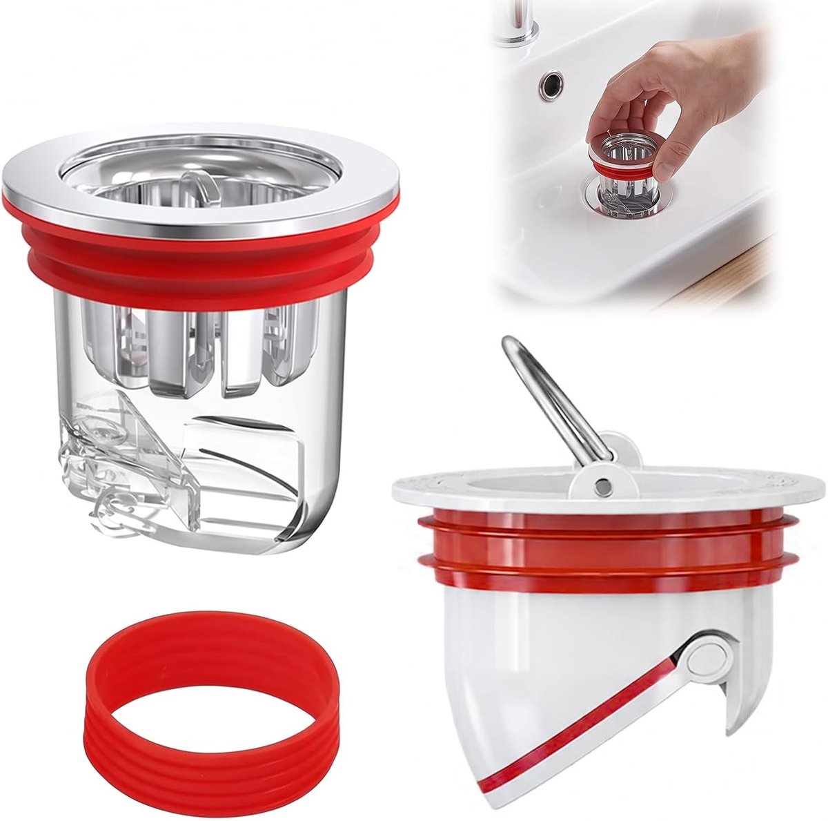 2 stuks geurstop douche, afvoer terugslagklep, proof vloerafvoer, geurstopper, afvoer, douche voor balkon, keuken, wastafel, douche en wasmachine