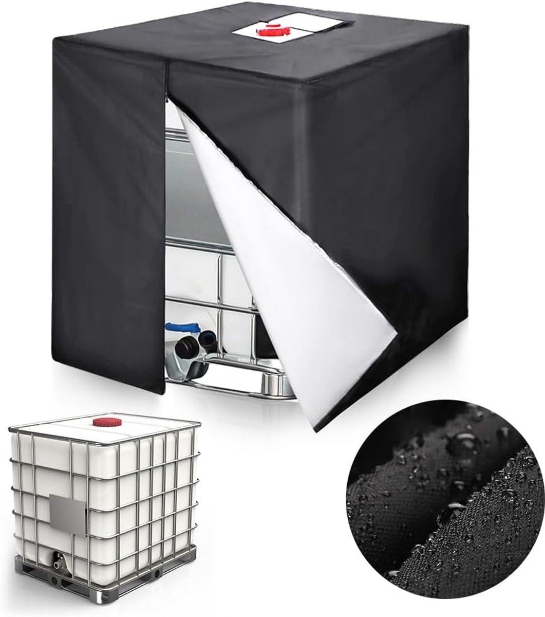 Dailygoods- IBC Tank Cover Waterdicht - Beschermende Zeil - 1000 Liter - UV-bestendig - Algenvorming Verminderen - Oxford Stof - Watertankhoes