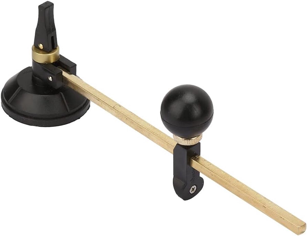Dailygoods- Glascirkelsnijder Verstelbaar - Cirkelsnijder - Zuignap - Snijdikte 3-12 mm - Diameter 40 cm - Hoogwaardig Materiaal