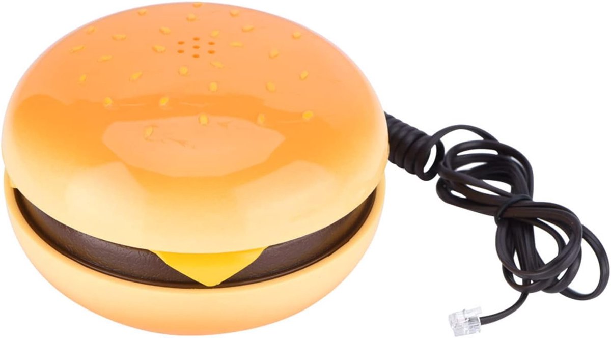 Dailygoods- Telefoon Vaste Hamburger - Desktoptelefoon - Decoratie - Kindercadeau - Leuke Telefoon - Thuis/Huis Kantoor