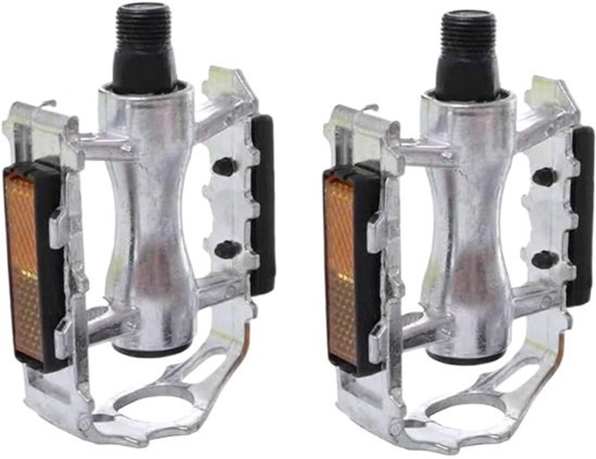 Inklapbare Fietspedalen - Vouwpedalen Fiets - Fietsen en Trainen - Aluminiumlegering - Standaard Interface - Zilver