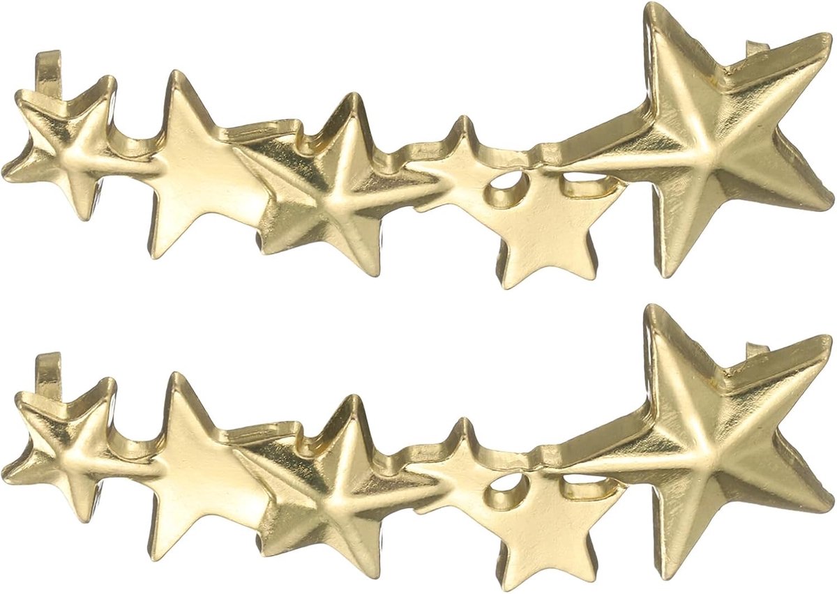 Bedels voor sneakers, decoratieve gespen, doe-het-zelf schoenveters, bedeldecoratie voor dames, vrijetijdsschoenen, sneakers, goud (sterrenvorm)
