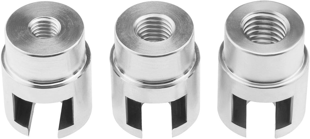 Dailygoods - Dent Reparatie Adapter - 3 Stks - Aluminium Legering - M8 M10 M12 - Voor Autoreparatie - Zilver