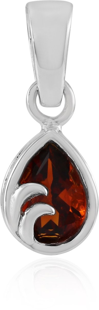 Cavill - Zilveren hanger 925 sterling, rhodium plated - Madeira Citrien 0,543 ct, druppelvorm, elegant sieraad
