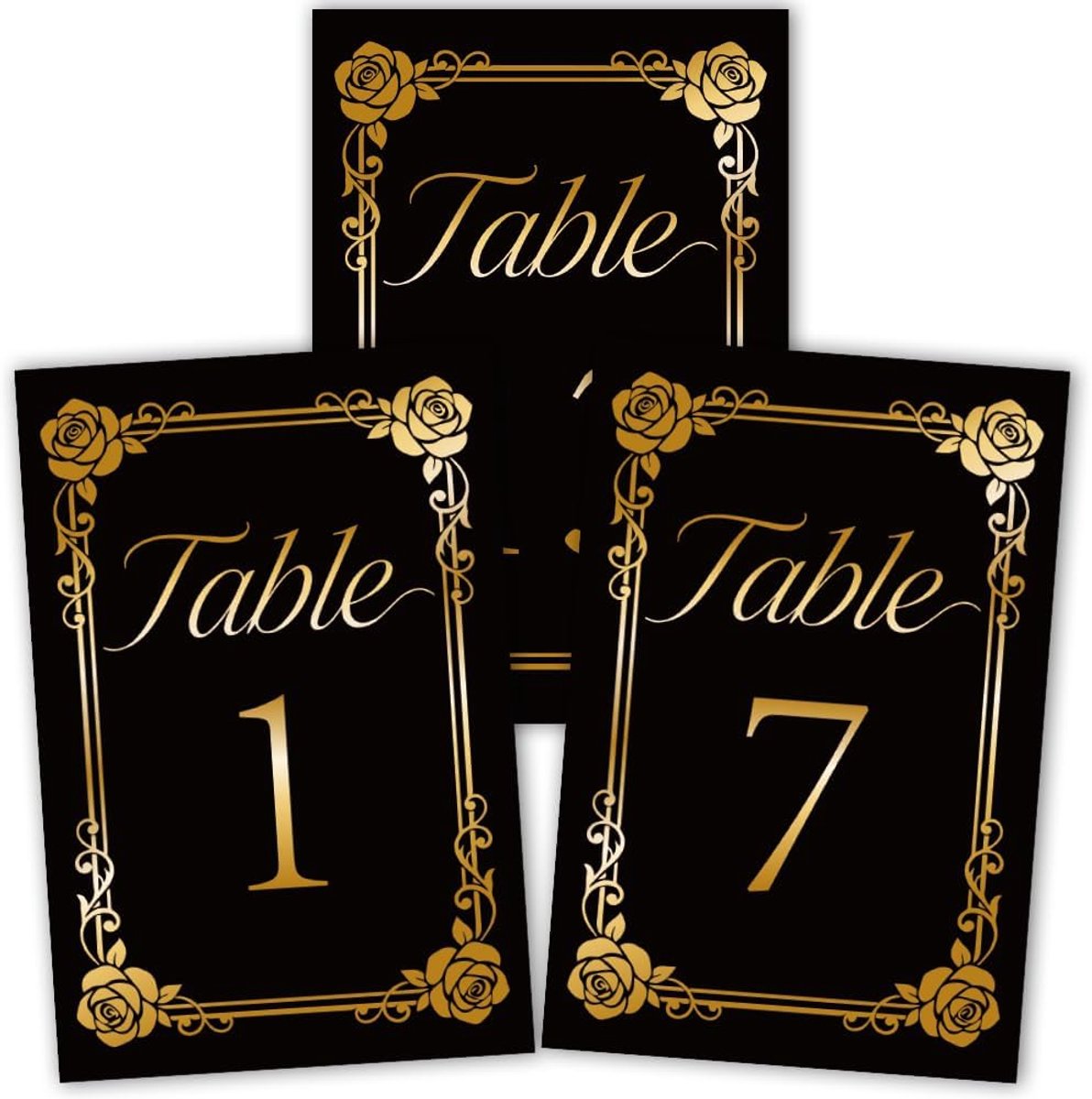26 stuks zwarte bruiloftstafelnummers 1-25 met hoofdkaart voor huwelijksevenementen 15,5 x 10,5 cm, bruiloftsnummerkaarten, dubbelzijdige stoelen, papieren bord voor receptie, verjaardag