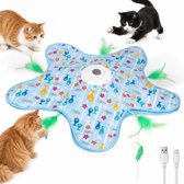 Interactief Kattenspeelgoed - Verstoppertje Katten Speelgoed - kattenspeeltjes - Katten speelgoed - Oplaadbaar met Sensor en 1 Verenstokjes