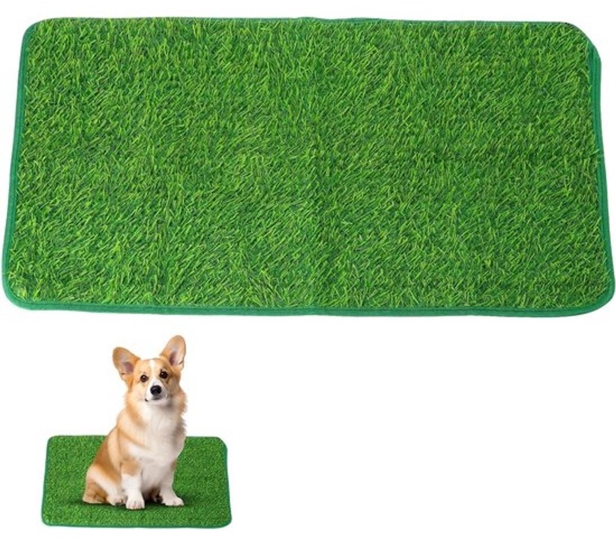 Honden Toilet van Kunstgras, 46 x 70 cm, Wasbaar, Antislip, Geschikt voor Binnen en Buiten, Ideaal voor Puppy Training en Balkon Gebruik