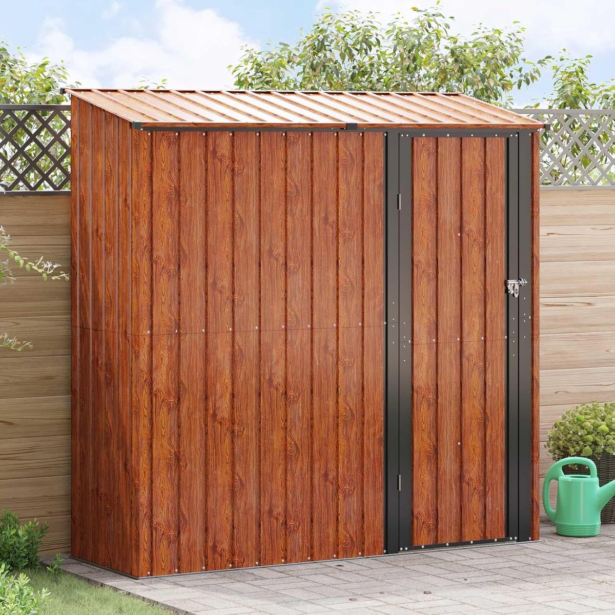 tuinhuis bruin 203,5 x 73 x 200 cm