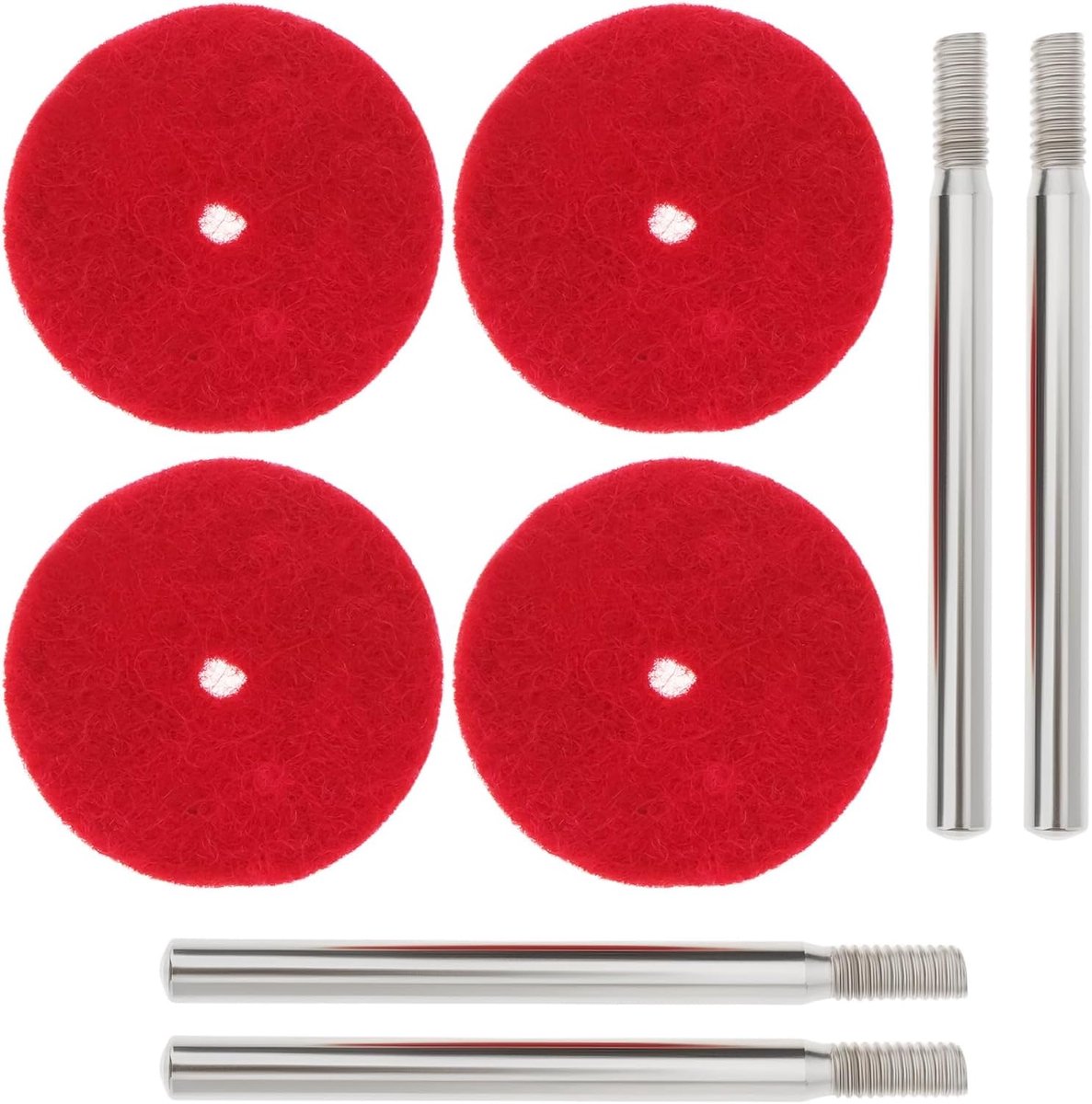4 Sets Schroefdraad Naaimachine Spool Pins met Rode Vilt Pads Compatibel met Singer Brother